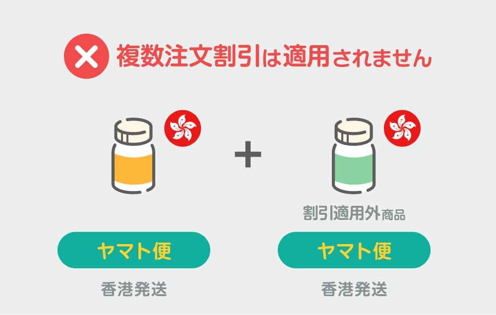 複数注文割引は適用されません