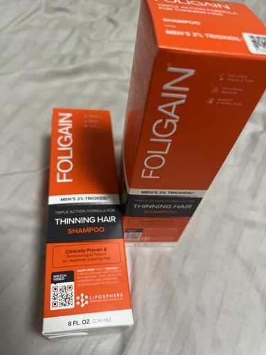 [FOLIGAIN]トリプルアクションforシニングヘア シャンプー(男性用) 【1本236ml】 レビュー投稿画像 サムネイル