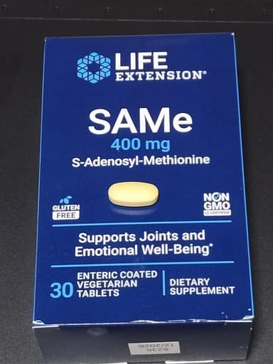 [LIFE EXTENSION]SAMe(S-アデノシルメチオニン)400mg 【1箱30錠】 レビュー投稿画像 サムネイル