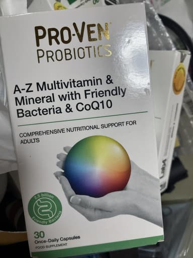[PRO-VENPROBIOTICS]A-Zマルチビタミン&ミネラルwithフレンドリーバクテリア&CoQ10 【1箱30カプセル】 レビュー投稿画像 サムネイル