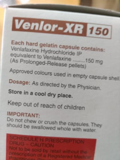 [イフェクサーSRジェネリック]ベンロールXR150mg 【1箱100カプセル】 レビュー投稿画像 サムネイル