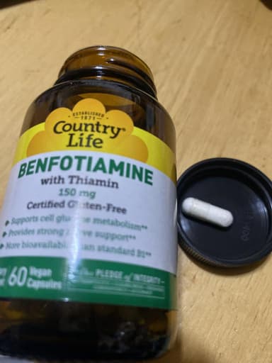 [CountryLife]ベンフォチアミンwithチアミン150mg 【1本60ベジカプセル】 レビュー投稿画像 サムネイル