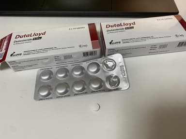 【新パッケージへ移行】デュタロイド0.5mg30錠1箱＋ミノキシジルタブレット10mg100錠1本 【1セット】 レビュー投稿画像 サムネイル