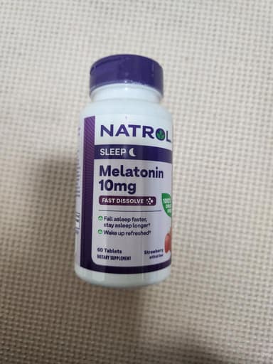 メラトニンファストディゾルブ10mg・ストロベリー味[NATROL] 【1本60錠】 レビュー投稿画像 サムネイル