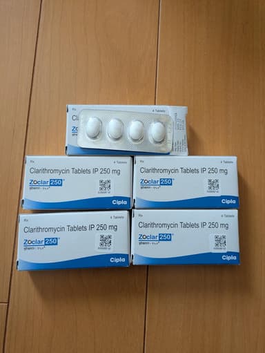 [クラリスジェネリック]ゾクラー250mg 【1箱4錠】 レビュー投稿画像 サムネイル