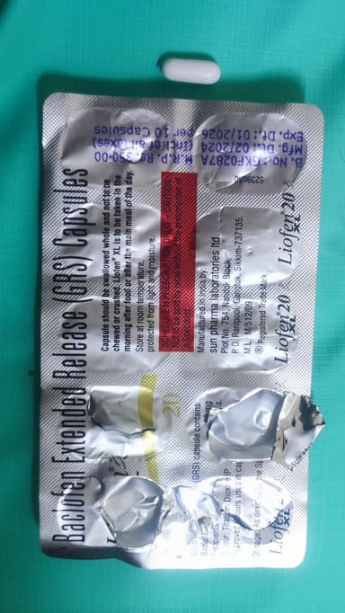 [リオレサールジェネリック]リオフェンXL20mg 【1箱50カプセル】 レビュー投稿画像 サムネイル