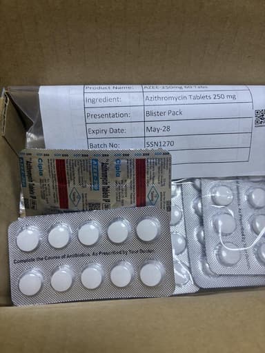 [ジスロマックジェネリック]アジー250mg レビュー投稿画像 サムネイル
