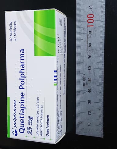 クエチアピンポルファーマ(Quetiapine Polpharma)25mg 【1箱30錠】 レビュー投稿画像 サムネイル