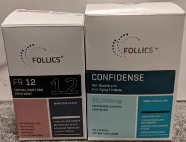 [FOLLICS]FR12ローション60ml1本＋コンフィデンス30000mg180錠1本 レビュー投稿画像 サムネイル