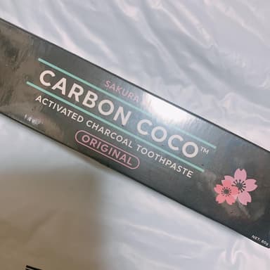 [CarbonCoco]アクティベーティッドチャコールトゥースペースト(桜ミント) 【1箱80g】 レビュー投稿画像 サムネイル