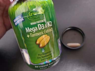 [irwin naturals]ハイポテンシーメガD3＆K2＋ターメリックエキス 【1本60リキッドソフトジェル】 レビュー投稿画像 サムネイル