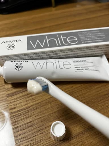 [APIVITA]ホワイト ホワイトニングトゥースペースト(マスティック＆プロポリス) 【1本75ml】 レビュー投稿画像 サムネイル