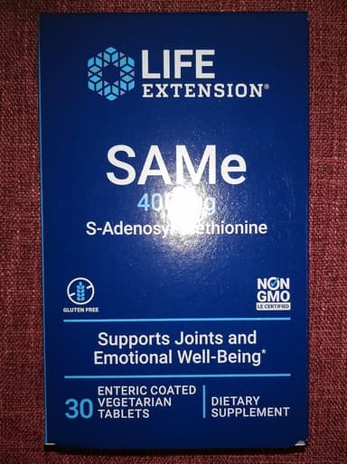 [LIFE EXTENSION]SAMe(S-アデノシルメチオニン)400mg 【1箱30錠】 レビュー投稿画像 サムネイル