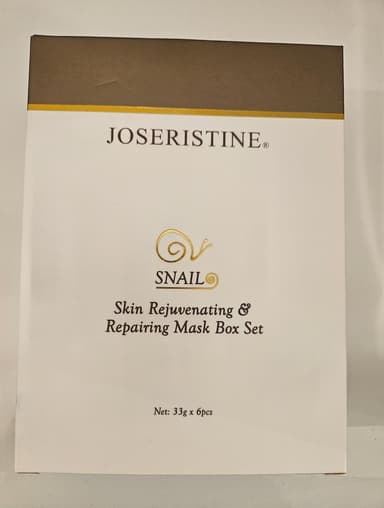 [JOSERISTINE]スネイルスキンレジュベネーティング＆リペアリングマスク 【1箱6枚】 レビュー投稿画像 サムネイル