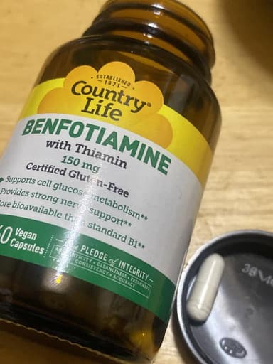 [CountryLife]ベンフォチアミンwithチアミン150mg 【1本60ベジカプセル】 レビュー投稿画像 サムネイル