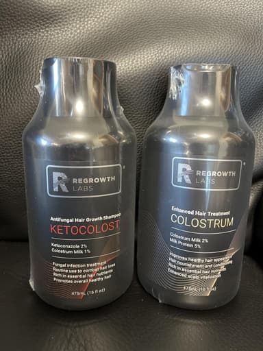 [REGROWTH LABS]ケトコロストシャンプー475mL1本＋コロストラムトリートメント475mL1本 【1セット】 レビュー投稿画像 サムネイル
