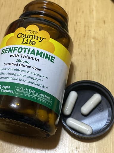 [CountryLife]ベンフォチアミンwithチアミン150mg 【1本60ベジカプセル】 レビュー投稿画像 サムネイル