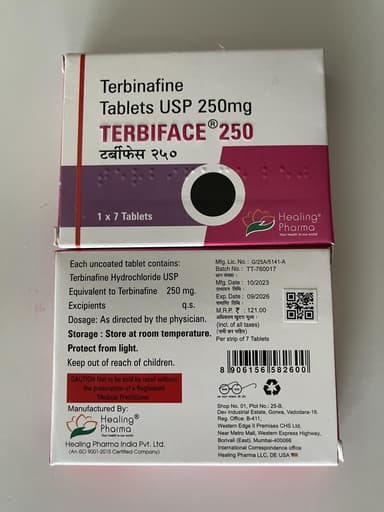 [ラミシールジェネリック]テルビフェイス250mg 【1箱7錠】 レビュー投稿画像 サムネイル