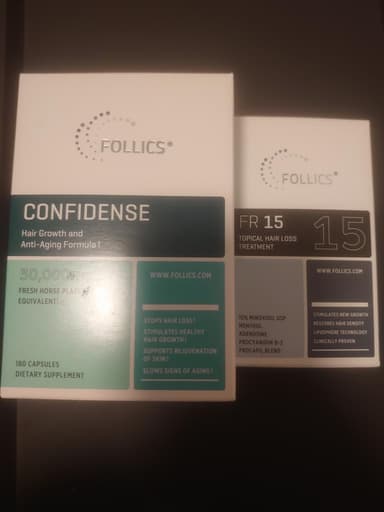 [FOLLICS]FR15ローション60ml1本＋コンフィデンス30000mg180錠1本 レビュー投稿画像 サムネイル