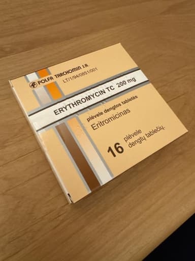 エリスロマイシンTC200mg 【1箱16錠】 レビュー投稿画像 サムネイル