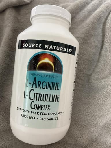 [SOURCE NATURALS]L-アルギニン＆L-シトルリンコンプレックス1000mg 【1本240錠】 レビュー投稿画像 サムネイル