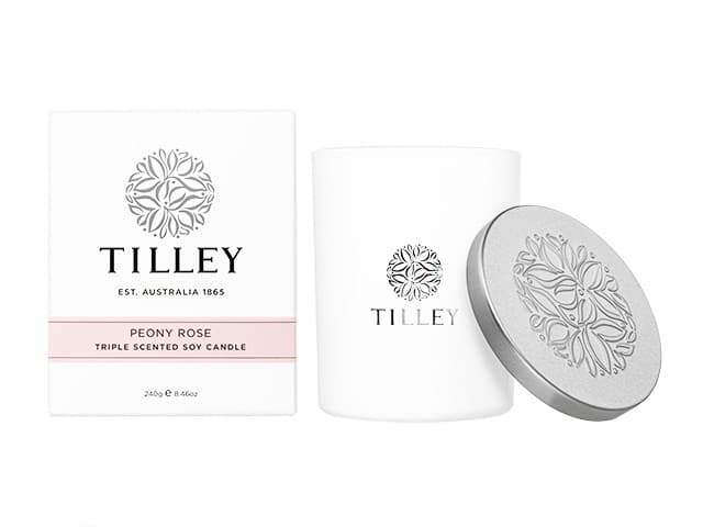 ピオニーローズ・トリプルセンティッドソイキャンドル(Tilley)