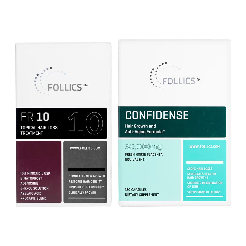 [FOLLICS]FR10ローション60ml1本＋コンフィデンス30000mg180錠1本
