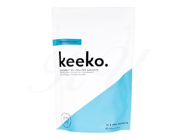 [keeko.]モーニングミント ココナッツオイルプリングサシェ 【1袋10ml x 14本】