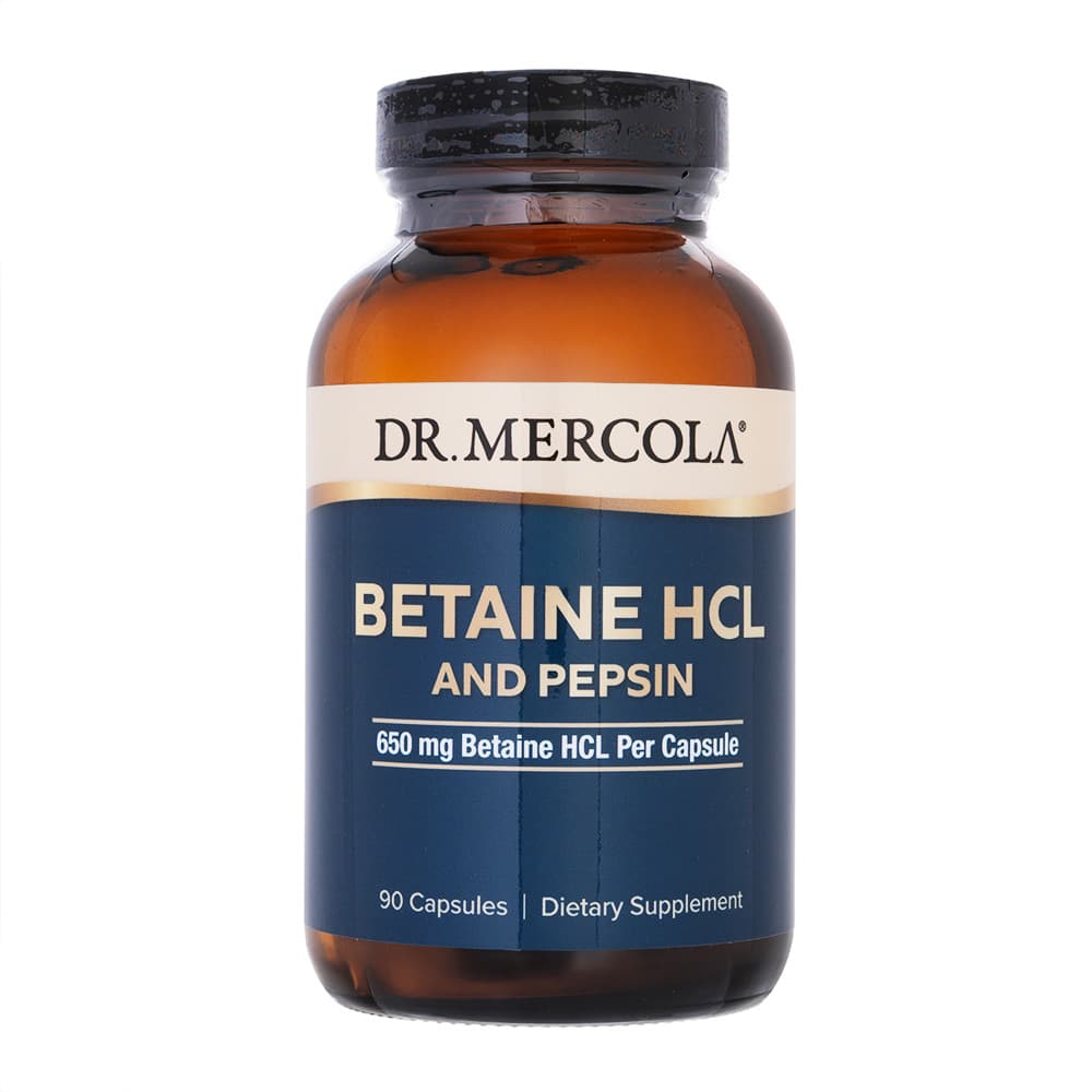 [Dr.MERCOLA]ベタインHCL＆ペプシン650mg 【1本90カプセル】
