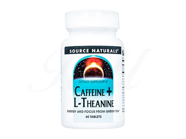 [SourceNaturals]カフェイン＋Lテアニン 【1本60錠】