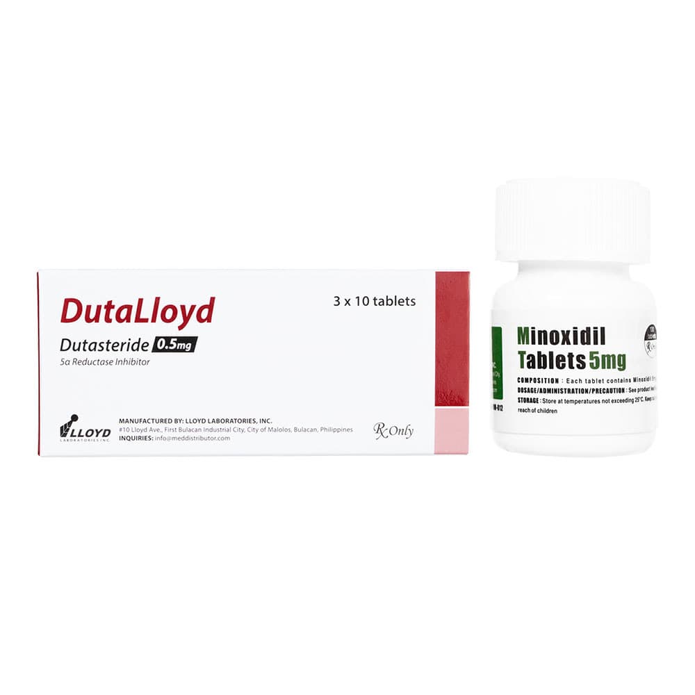 【新パッケージへ移行】デュタロイド0.5mg30錠1箱＋ミノキシジルタブレット5mg100錠1本 【1セット】