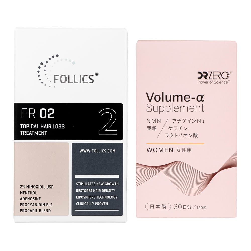 フォリックス FR02 ローション60mL 1本+ドクターゼロ ボリュームα サプリメント120錠 1箱(女性用) 【1セット】